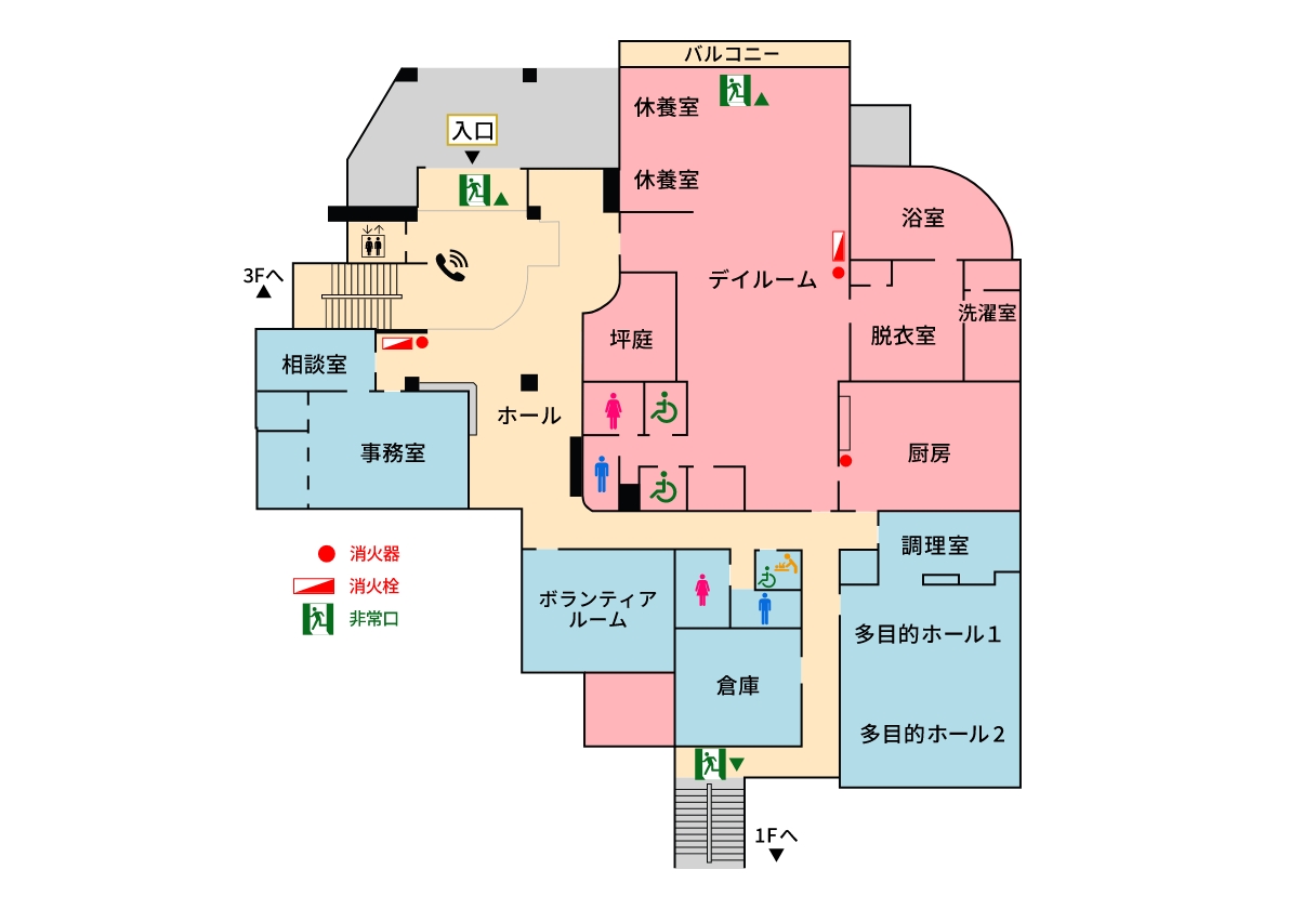 1階のマップ