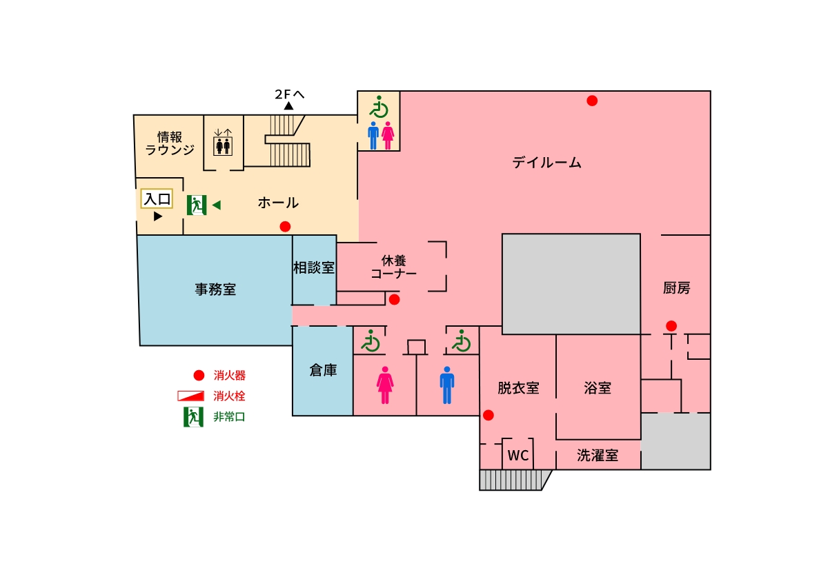 1階のマップ