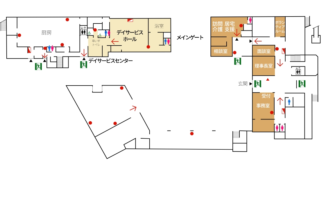 1階のマップ