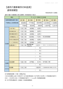 デイサービス料金表_仏向CP